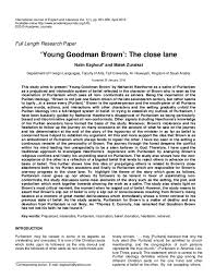 Young Goodman Brown Summary - Enotes.Com