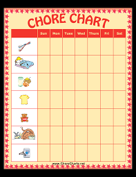 Weekly Chore Chart For Kids Templates At