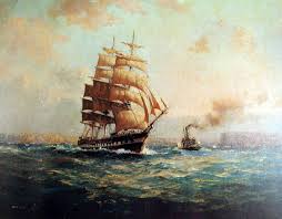 The Macquarie Leaving Sydney Heads John Allcot Sailing Ships Sailing Painting