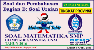 Sebelum kami bagikan, diceritakan kembali bahwa pelaksanaan osn smp tahun 2019 dilakasanakan secara serentak di seluruh indonesia pada tanggal 16 maret 2019. Mathematics Sport Soal Dan Pembahasan Osn Matematika Smp Tingkat Provinsi 2016 Bagian B Soal Uraian