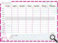 Planning Menu Semaine Vierge Rose Tour Eiffel Modele De Planning Planning Semaine Semainier A Imprimer