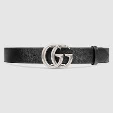 Leather Belt With Double G Buckle