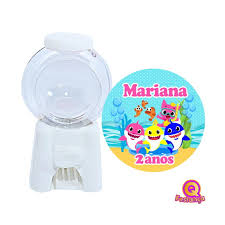 Adesivo Para Mini Baleiro Candy Baby Shark No Elo7 Q Festanca 1070812