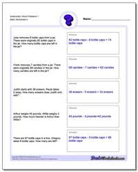 Consider the following word problem. Word Problems Subtraction Word Problems