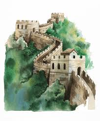 Download Premium Illustration Of The Great Wall Of China Painted By Great Wall Of China China Art China Architecture