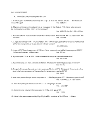 Paul bizot provided this nasa animated gas lab (doc) worksheet to go with nasa's animated gas lab. Gas Law Worksheet Mixed Gas Laws Including Ideal Gas Law