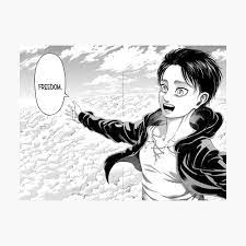 Tri par défaut tri par popularité tri par notes moyennes tri du plus récent au plus ancien tri par tarif croissant tri par tarif décroissant. Freiheit Eren Yeager Manga Panel Attack Auf Titan Metallbild Von Animesky Redbubble