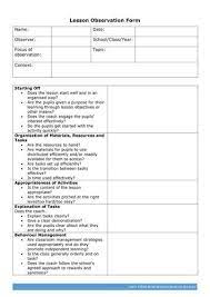 The purpose of siop lesson plan template is to assists teachers in teaching their students the proper use of language. Lesson Plan Template For Teacher Observation Free 3 Student Observation Forms In Pdf Ms Word Lesson Plans Are Primarily Documents That Are Printed Or Saved As A Pdf For