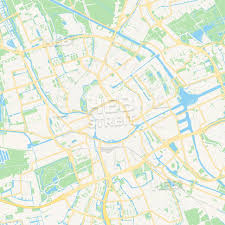 Groningen Netherlands Vector Map Classic Colors Hebstreits Sketches Map Vector Map Vector