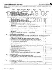Revised Draft Publication For Computing Withholding By Employers Issued To Go Along With Draft 2020 W 4 Current Federal Tax Developments