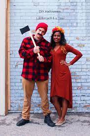 This diy kitten tree house project is fairly easy to follow and doesn't require a whole lot of materials. Diy Halloween Couples Costume Lumberjack A Tree Fish Bull
