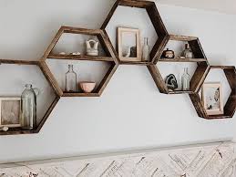 Perabulvari Masif Ahsap Hexagon Petek Raf Raf Ahsap Raf Petek