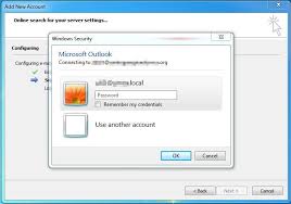 Outlook 2010 Exchange Setup Prompts For Username Domain Local Rather Than Email Domain Com Server Fault