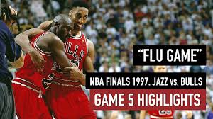 They had to defeat a loaded jazz team. Throwback Nba Finals 1997 Utah Jazz Vs Chicago Bulls Game 5 The Flu Game Highlights Jordan 38 Hd Youtube