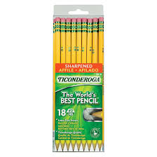 Ticonderoga 2 Pre Sharpened Pencil 18ct Best Pencil Wooden Pencils Ticonderoga