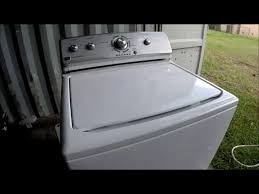 First try to just unplug the washer for 60 seconds to see if the electronics will reset. Maytag Centennial He Washer Fix Youtube