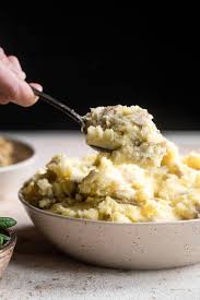 Transfer the potatoes and garlic to a colander. Dairy Free Mashed Potatoes Without Milk Food Faith Fitness