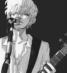Black And White Anime Boy With Guitar Boy Manga And Guitar Image Anime Music Anime Anime Boy