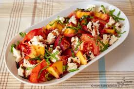 Tomaten Pfirsich Salat Mit Mozzarella Rezept Mozzarella Salat Rezepte Und Leckere Salate