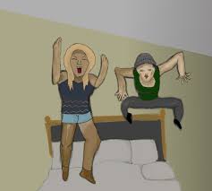 ベッド ギャル ジャンプ