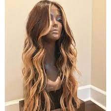 Ombre Honey Blonde Full Lace Front Wig 100 Brazilian Virgin Human Hair Wig Health Beauty Hair Care Styl Hair Styles Wig Hairstyles Full Lace Front Wigs