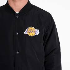 .la clippers los angeles lakers memphis grizzlies miami heat milwaukee bucks minnesota timberwolves misc nba g league new orleans pelicans new york knicks oklahoma city thunder. La Lakers Black Bomber Jacket New Era Cap