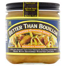 My friend made a meal and used better than bouillon in the stock. Better Than Bouillon Reduced Sodium Roasted Chicken Base 8 Oz Walmart Com Walmart Com