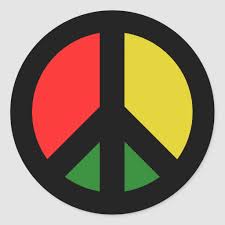 Rasta Ban The Bomb Cnd Peace Symbol Classic Round Sticker Zazzle Com In 2020 Rasta Colors Peace Rasta
