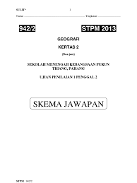 1.3 impak pembangunan ekonomi terhadap alam sekitar 3.2 proses pembangunan ekonomi (a) menjelaskan impak pembangunan ekonomi terhadap alam sekitar, iaitu (i) kemerosotan dan kepupusan sumber; Geografi Stpm Skema Ujian 1 Penggal 2 Stpm 2013