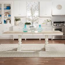 Homesullivan Margot Extendable 8 Ft L Wood Antique White And Oak Dining Table 405123 96mtltbl The Ho Extendable Dining Table Dining Table White Dining Table