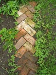 Simple Brick Path Recycled Garden Diy Garden Garden Edging