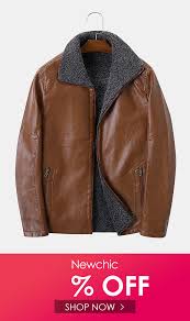 I Found This Amazing Mens Fashion Autumn Winter Slim Warm Solid Color Thick Zipper Leather Jacket With Us 4 In 2020 Mens Fashion Fall Leather Jacket Men Leather Jacket