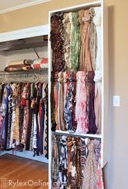 All you need to do is buy a pack of snap together plastic. Scarf Storage Sliding Scarf Rack Wall Mounted Rack Sloatsburg