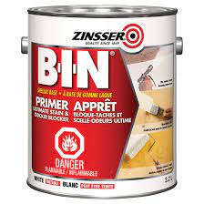 Bin primer is a great product, but these aerosol cans are complete garbage. Zinsser B I N Shellac Base Sealer Primer 3 78 L White Z00911 Rona
