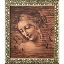 La Pastiche Cabeza Mujer (La Scapigliata) por Leonardo Da Vinci Pintura al  óleo, 20 x 24 pulgadas, marco de plata Rococó : Amazon.com.mx: Hogar y  Cocina