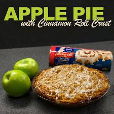 The crust was perfect and the brandy sauce was fabulous. Apple Pie With Cinnamon Roll Crust We Re Calling Shenanigans Pillsbury Cinnamon Roll Recipes Cinnamon Roll Crust Cinnamon Rolls Recipe