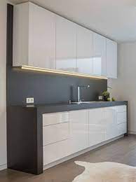 Gray continues to top the list of popular paint colors for homeowners, and for a good reason. Matte Grey Counter With Glossy White Cabinets Glossy Kitchen Small Living Room Decor Kitchen Renovation