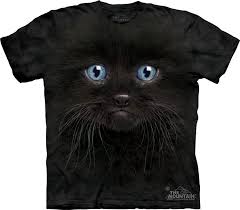 Think of something you love. Animal Face T Shirt Chaton Noir Cool Mania