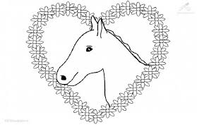 Op zoek naar mooie paarden kleurplaten? Kleurplaat Paard Hartje