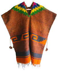 Ponchos are stylish, cozy, and, best of all, easy to knit! Vintage Mexican Poncho Knit Colorful Heavy And Authentic Orange Mexican Blanket Hanging Pom Poms Mens Womens Barracho Navajo Indian Western Knitted Poncho Poncho Mexican Blanket