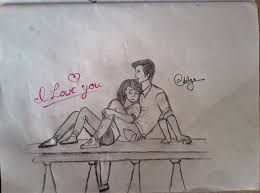 Couple Drawing Couple Pencil Art Couple Sketch Sunamiaditya Couple Sitting On Railing True Love Drawing Couple Sketch Love Drawings Drawings