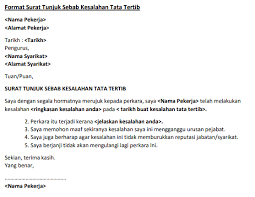 Surat tunjuk sebab merupakan salah satu urusan rasmi. Contoh Surat Tunjuk Sebab Tak Hadir Kerja Lewat Ke Tempat Kerja Tak Hadir Kursus Lain Lain Edu Bestari