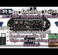 HI-FI Bass Amplifier 12v/24v, AC220v Bluetooth Board | Repair Audio!