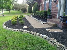 Garden rocks in poorly designed rock gardens lifeless and unattractive. Entryway Done With River Rock Landscaping Vtwctr