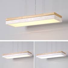 Contemporary Light Fixtures White Acrylic Led Linear Pendant 20w 60w Rectangular Led Chandelier With Adjustable Cord Office Meeting Room Study Room Bedroom Dining Room Led Light Fixture Beautifulhalo Com