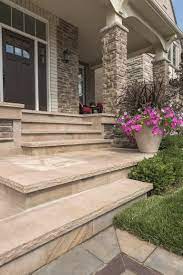 Front Entrance And Landing Built With Natural Stone Photos Patio Steps Front Porch Steps Patio