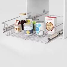pull out wire baskets 2 pcs silver 23.6