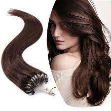 Product shown is 24 remy human hair. Amazon Com Micro Link Human Hair Extensions Micro Ring Loop Remy Hair Piece Beads Cold Fusion Stick Tipped Hair Fish Line Natural Straight Real Hair Extension For Women 16 Inch 50g 100