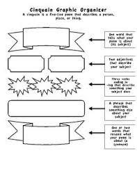 How To Write A Cinquain Poem Graphic Organizer Graphic Organizers Cinquain Cinquain Poems