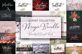 23 Font Bundle 144156 Calligraphy Font Bundles